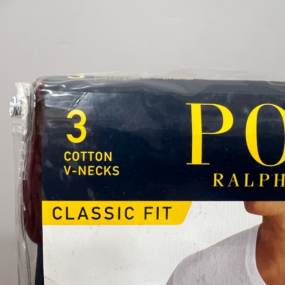 Ralph Lauren Polo, Men’s Classic Fit, V Neck Shirt, 3 Pack - Picture 3 of 6